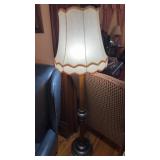 5 foot heavy metal floor lamp with a fancy