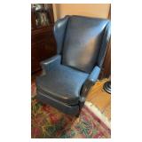 Vintage blue vinyl, Barca  lounger recliner chair