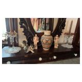 Groupon, on top of the dresser includes two glass