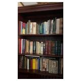 3 shelves of vintage books, all hardback books,