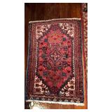 Small Persian carpet, rug, doormat, with French