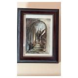 Small Russian original, watercolor, signed, lower