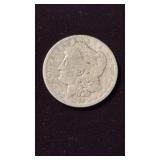 1891 o mint , US Morgan silver dollar coin