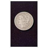 1885 US Morgan silver dollar coin