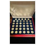Box set 35 Kennedy half dollars US 50 Cent