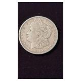 1921 US Morgan silver dollar coin