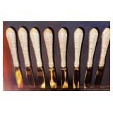 8 Alvin Sterling silver table knives, sterling