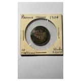 1904 Panama 10 centesimos 900 silver, Republic de