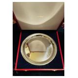 French Cartier Pewter round tray in the original