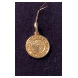 10 K gold Alaska territory charm, Small half inch