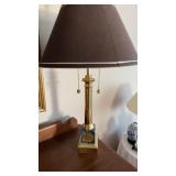 Shenandoah University table, lamp, and marble and