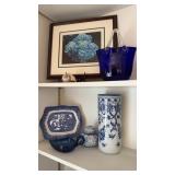 Blue and white collection, includes a blue w
