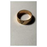 14 Kt gold ring , Freemason Masonic ring.  Ring