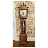 Vintage grandfather clock, handmade cherry wood