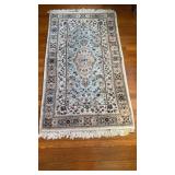 Vintage handwoven, oriental rug, maiden, India of
