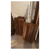 Two pair of wood window, shutters, and two