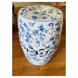 Bluebird Chinese garden seat, blue & white