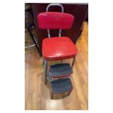 Classic red Cosco  stepladder chair for the