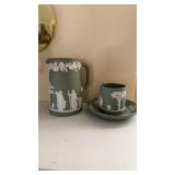 Green Wedgewood jasperware, English pottery