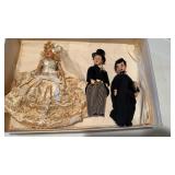Vintage wedding party, dolls, the bride with