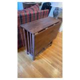 Drop leaf gate leg work table, in the kitchen,
