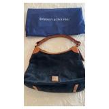 Dooney and Bourke, black suede leather purse,