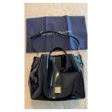 Dooney and Bourke, black pattern, leather purse,