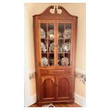 Beautiful Clore cherry corner cupboard, China