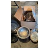 8 pieces of vintage silver plate, large meat tray