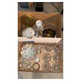 Two box slots of miscellaneous kitchen items,