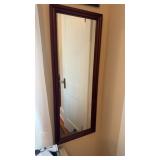 Clore walnut framed dressing mirror, from the