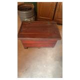Small handmade cedar chest, measures about 14 x