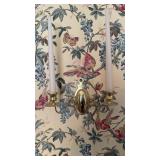 Matched pair of brass wall sconces, double