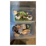 2 small tubs of seashells from the seashore, and