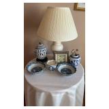 Blue and white porcelain collection, two matching
