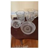 4 pieces of cut crystal glass, that includes a 8