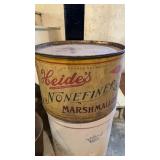 Antique Heides non-finer marshmallow tin , 10