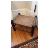 Clore furniture footstool, with a woven top with