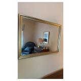 Basic gold framed wall mirror, can be hung