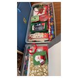Large flat tub, and secondary box with Christmas,