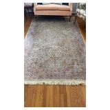 Room size Persian carpet rug light pinks and