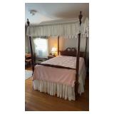 Clore  full-size 4 post canopy bed , with extra