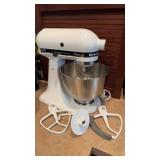 White KitchenAid stand mixer classic plus