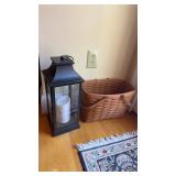 Large modern candle holder, ring handle