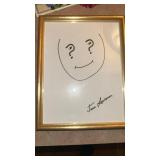 Framed Jack Lemmon signature and ? Question mark