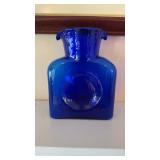 Vintage Blenko Glass Company hand-blown cobalt