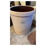 Large 5 gallon stoneware crock, with some pitting