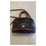 Dooney and Bourke, black leather purse bag, two