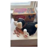 Antique battery operated dog, friendly puppy,