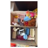 2 box lot of doll furniture, vintage plastic,